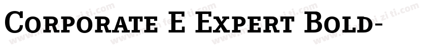 Corporate E Expert Bold字体转换